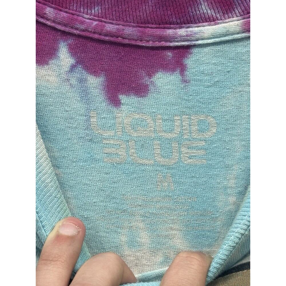 Vtg 1999 Grateful Dead shirt Mens M Tie Dye Liquid Blue Queen of Spades Long Slv - Picture 4 of 5
